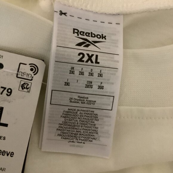 Reebok Size 2XL Women Q3 IDE LONGSLEEVE Chalk Longsleeve Shirt. New With Tags - Picture 8 of 8
